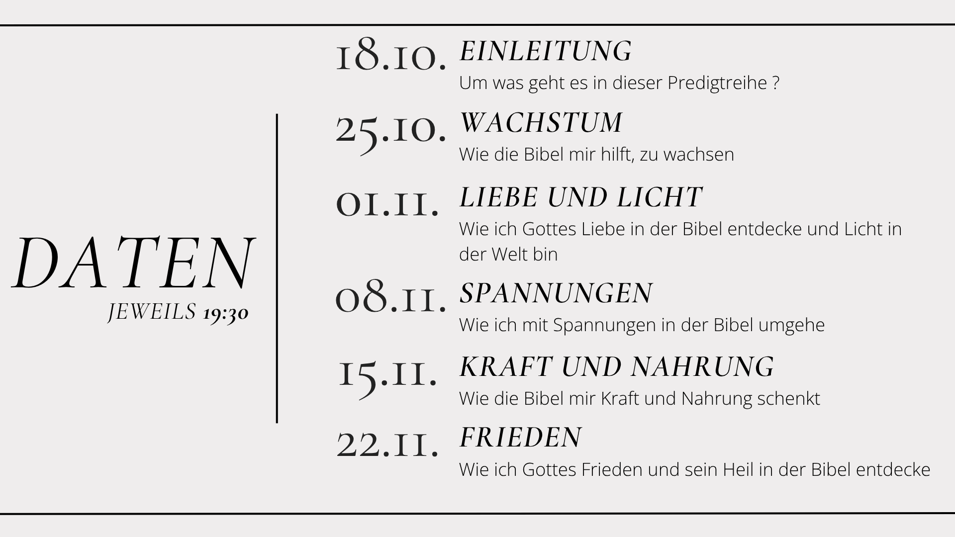 Ein Gott. Ein Wort. (1)